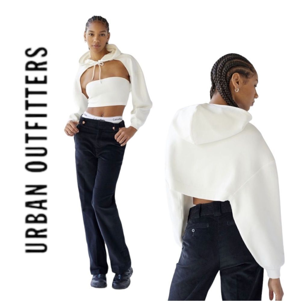 NEW UO Urban Outfitters Lorde Layered Tube Top & Hoodie Shrug Set M
